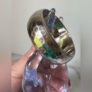 Silver Hammered Bangle Bracelet vintage India